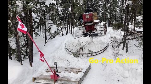 Snow Dragging Trails in the Wilderness with Go Pro Film Footage Jan 25 2025