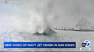 New video shows the moment fighter jet crashes into San Diego Bay