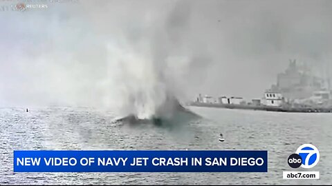 New video shows the moment fighter jet crashes into San Diego Bay