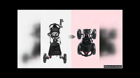 Golf Push Cart Pull Cart Aluminium Foldable 4 Wheel Golf Trolley Review