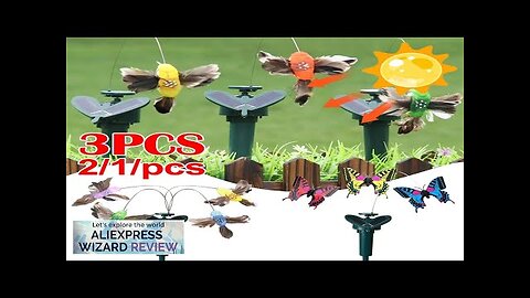 1-3pc Solar Powered Dancing Fluttering Butterflies Garden Decoration Flying Humming Bird Review