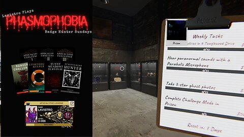 Lavistro Plays Live - Phasmophobia Weekly Challenge- Going Crazy in Prison