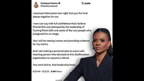 Betrayed from Within? Candace Owens Charlie Kirk Revelation! Trump to END Income Tax!