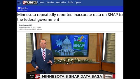 Minnesota repeatedly reported inaccurate data on SNAP to the federal government