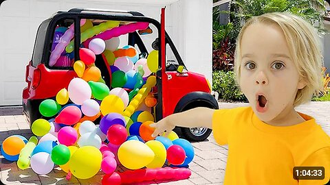 Chris and Michael play with balloons - Funny stories for kids