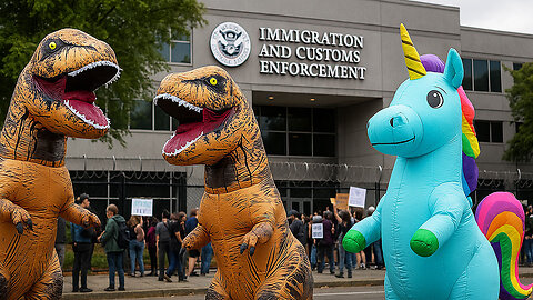 Protesters Turn Into Inflatable Dinosaurs!? Operation Inflation Takes Over Portland!