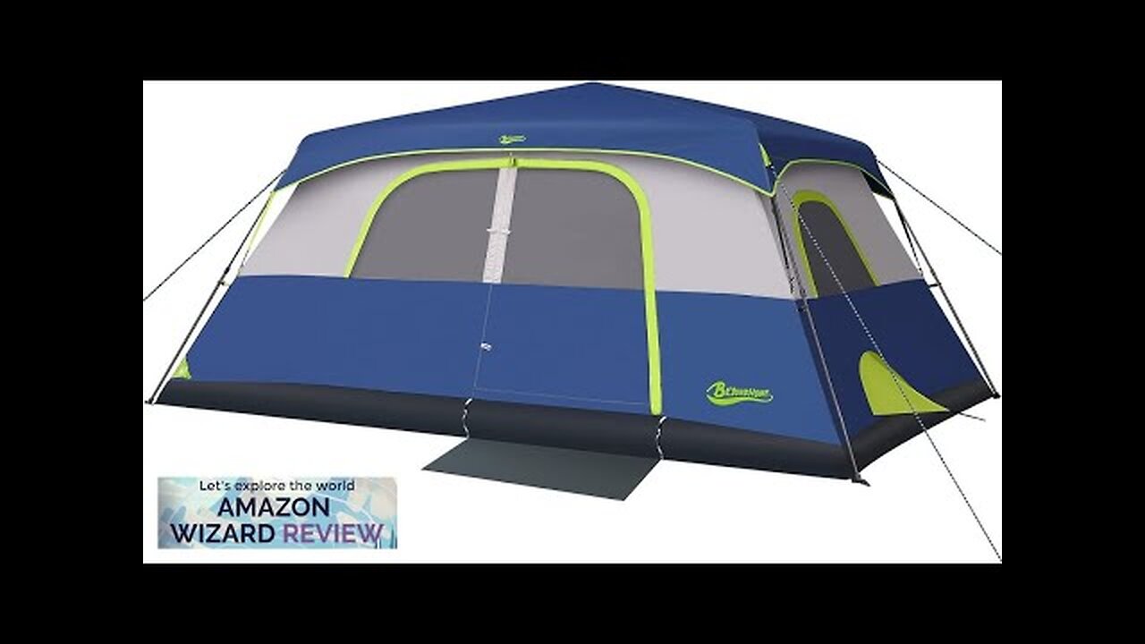 BEYONDHOME Instant Cabin Tent 8 Person/10 Person Camping Tent Setup in 60 Review