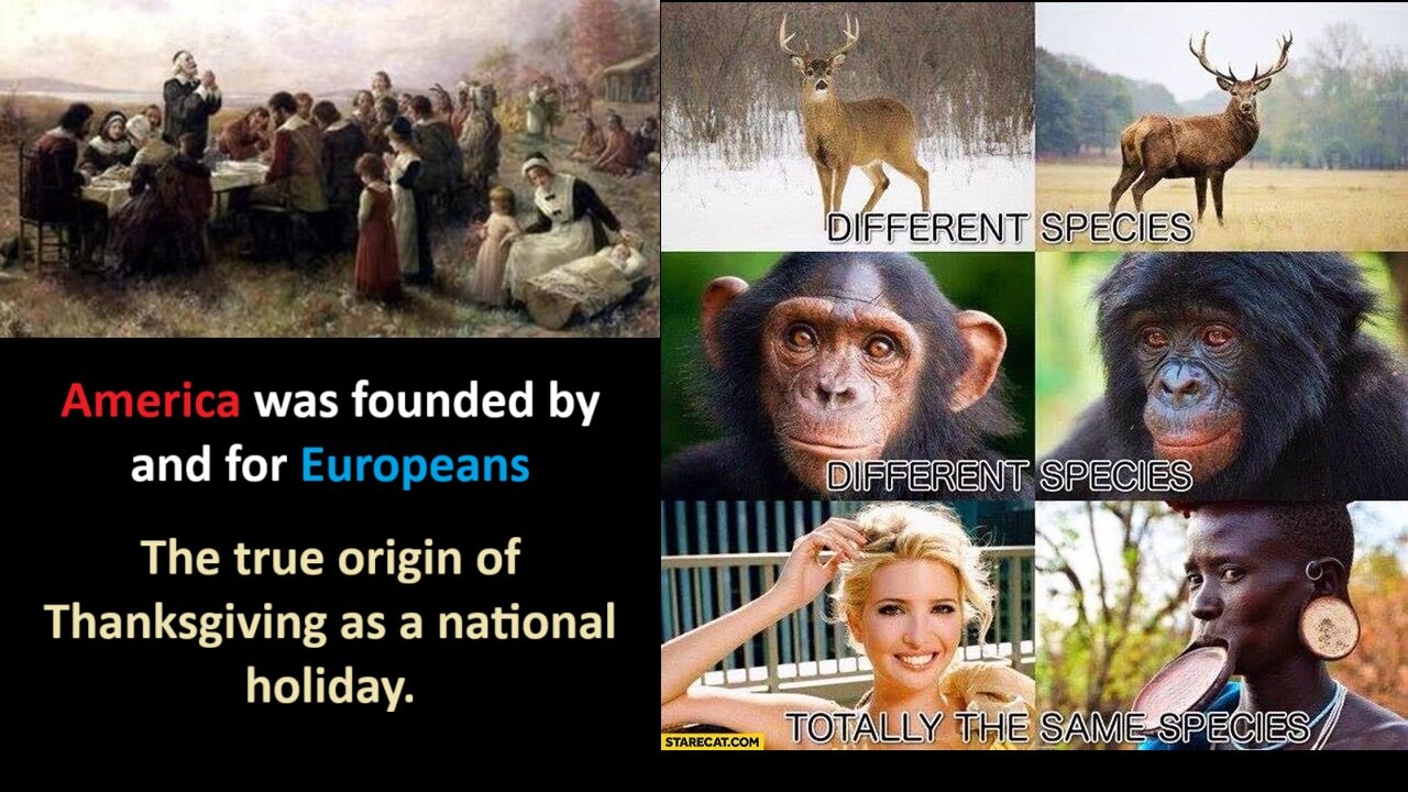 America was founded by and for Europeans: The true origin of Thanksgiving as a national holiday.