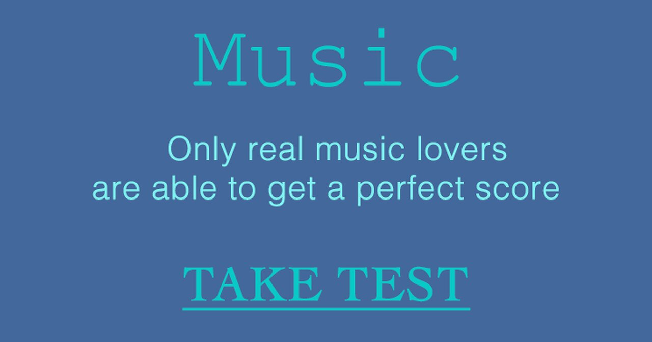 Are you a real Music lover?