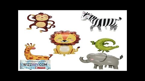 Large Animal Foil Balloons Monkey Lion Zebra Elephant Giraffe Crocodile Balloon Children's Review