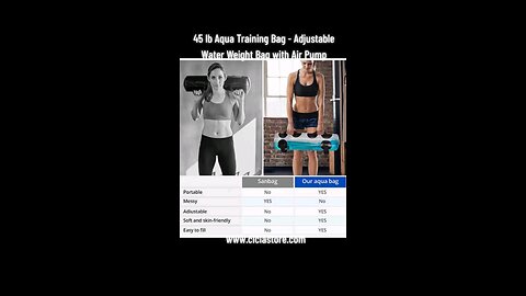 45 lb Aqua Training Bag - Adjustable Water Weight Bag with Air Pump - Cicia Store