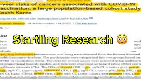 Startling Research!