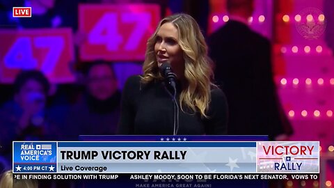 LARA TRUMP AT VICTORY RALLY