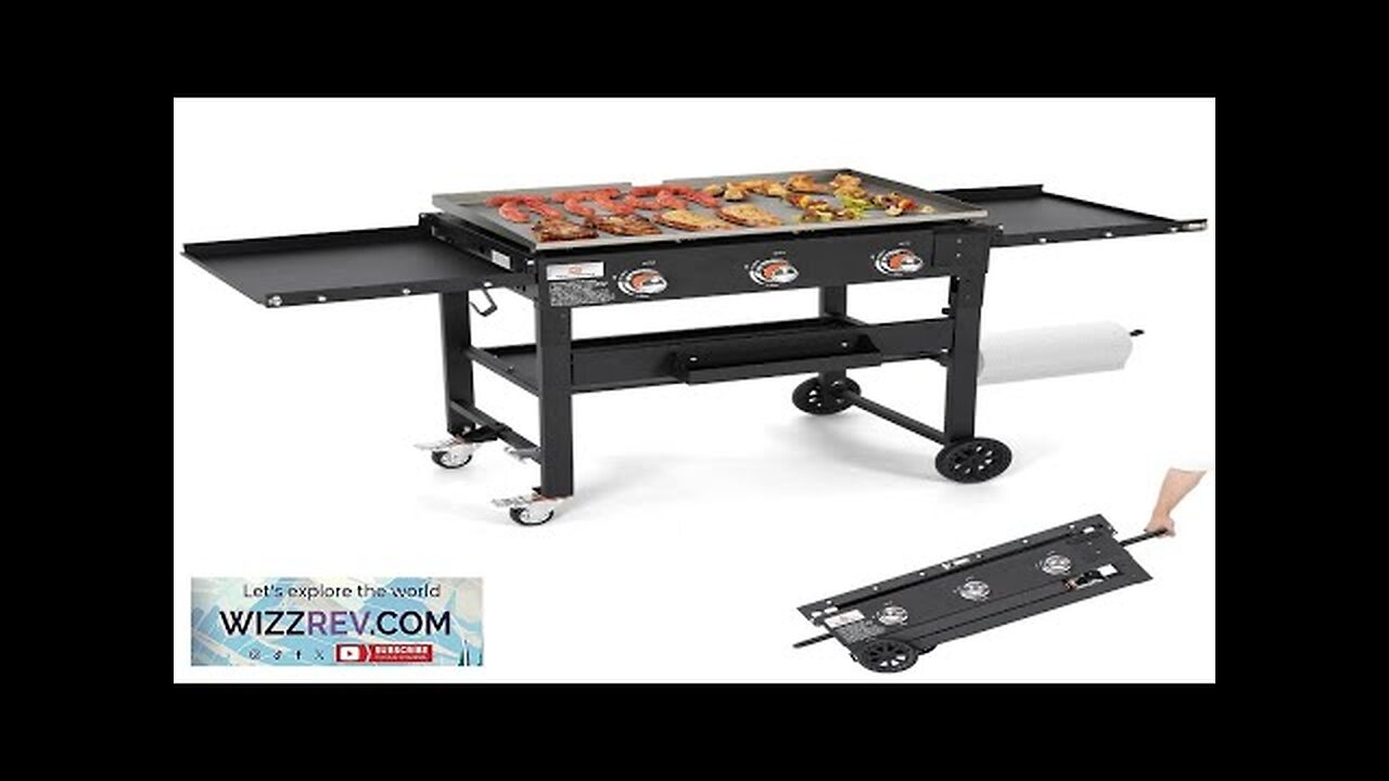 WARMOUNTS 3 Burners 32'' Propane Gas Griddle Foldable with 4 wheels Portable Review