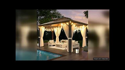 Jolydale 10'x12' Hardtop Gazebo, Double Roof Gazebo, Aluminum Frame Permanent Pavilion Review