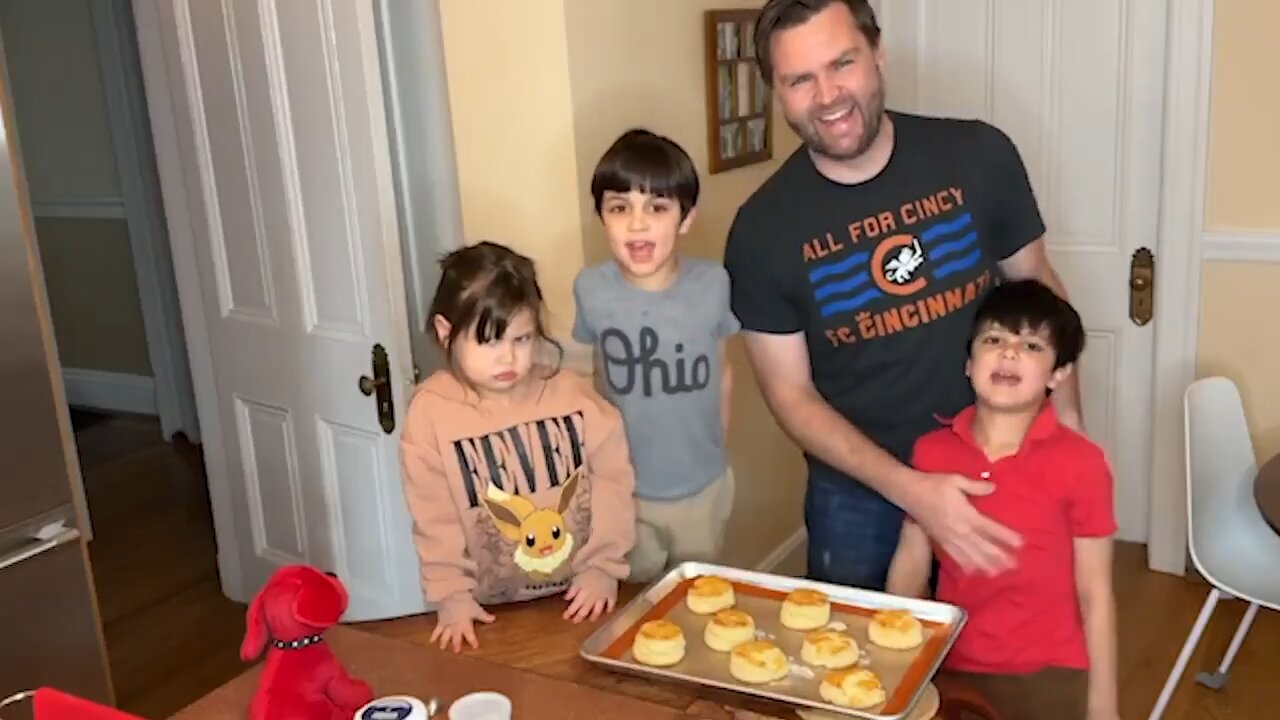 JD Vance makes biscuits with his daughter on Christmas Eve.