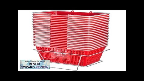 VEVOR Shopping Basket Portable Grocery Basket 20PCS 21L with Handle & Stand Review