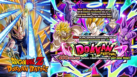 DBZ Dokkan Battle: DokkanFest Super Saiyan Vegeta (Angel) + Super Saiyan Goku (Angel) Banner Summons