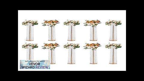 VEVOR 10PCS 35.43inchTall Crystal Wedding Flowers Stand Luxurious Centerpieces Flower Vases Review