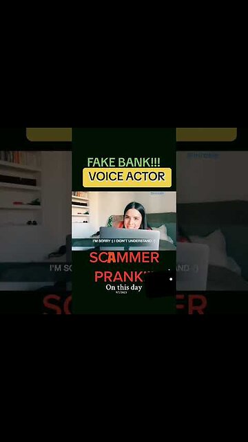 fake bank prank on a scammer