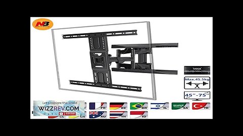 New NB P6 Full Motion 45-75 inch TV Wall Mount Flat Panel Review