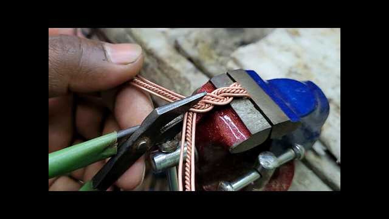 Beautiful twisted copper ring making ! How to make a copper ring