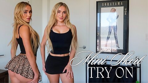 Lingerie Girls Alessandra | Sexy Micro Mini Skirt Try On 4K HD