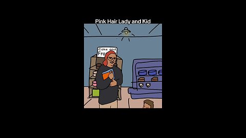 Viral Pink hair Lady & Kid-parody
