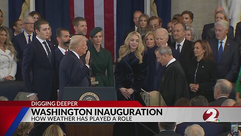 Inauguration move inside:Is this the coldest inauguration day on record ?