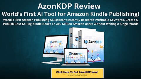 AzonKDP Review - World's First AI Tool for Amazon Kindle Publishing!