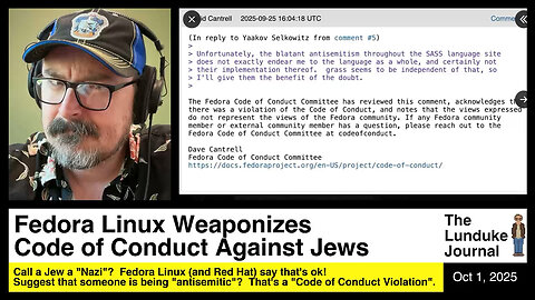 Fedora Linux Weaponizes Code of Conduct Against Jews 