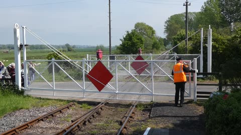 Sapper Steam Train Waiting To Depart Bodiam & Level Crossing UK 2023