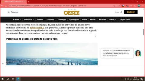 Prefeito de Nova York desiste de reeleição em meio a polêmicas