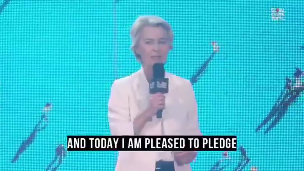 Ursula speaking for the EU - “I’m pleased to pledge $290M for Gavi, the vaccine alliance.