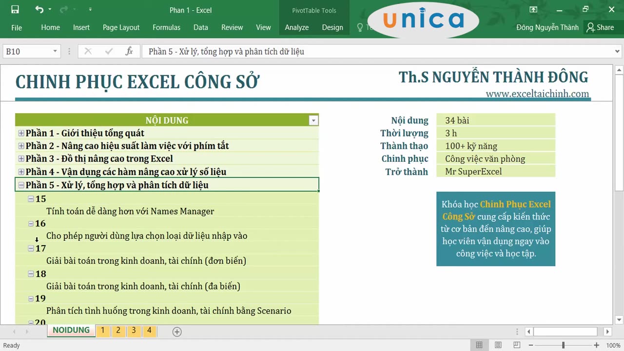 Bài 1: Giới thiệu sơ lược về phần mềm Microsoft Excel