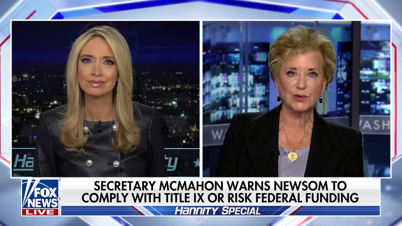 NEWSOM ON NOTICE: McMahon Warns Golden State Gov. to Comply With Title IX