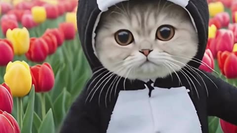 🐱 Penguin Cat Dancing 🐧 #cat #dancingcat #petdance #dancingpets #catdancer #dance #funny #penguin