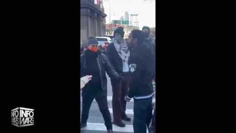 VIDEO: Leftist Protestors Obstructing Traffic Face Off Against Man Who Gets Out Of His Car & Pushes Them Out Of The Way, So He Can Pick Up His Daughter F4rom School