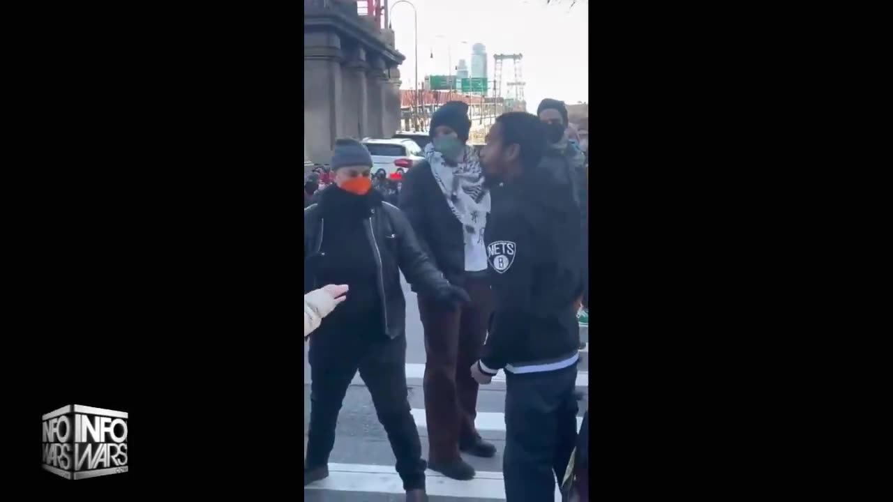 VIDEO: Leftist Protestors Obstructing Traffic Face Off Against Man Who Gets Out Of His Car & Pushes Them Out Of The Way, So He Can Pick Up His Daughter F4rom School
