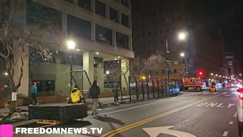 "Unscalable" fences getting set up around the perimiter of Capital One Arena