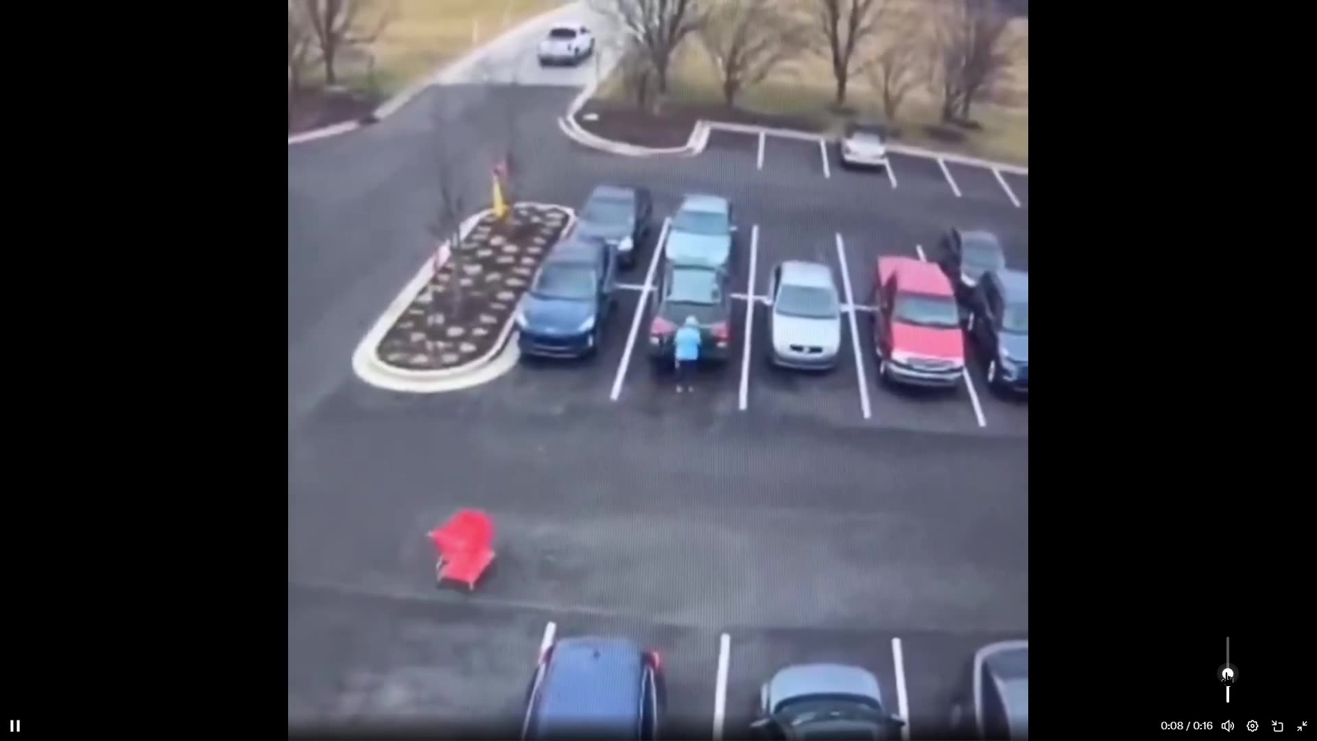 Just when you thought you were safe in the parking lot. Jaws 35, the cart