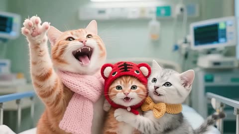 Oh my god ! The girl’s house is overrun by stray cats!