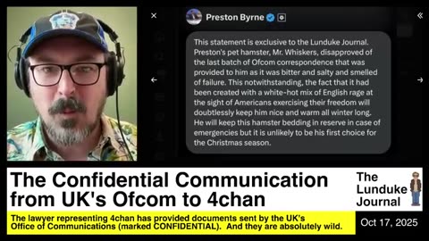 The Confidential Communication from UK's Ofcom to 4Chan BONKERS....
