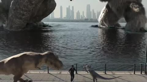 Kong and Godzilla dancing together 😄