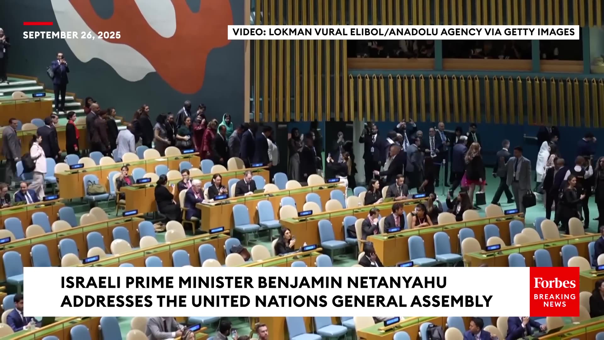 💥 ICYMI 💥 UN Delegates Walk Out as Israeli PM Netanyahu Takes Stage