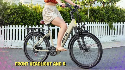 Aairsk SU7 Step-Thru Electric Bike 400W Motor 36V 13AH Battery 24-inch Tire Electric Bike