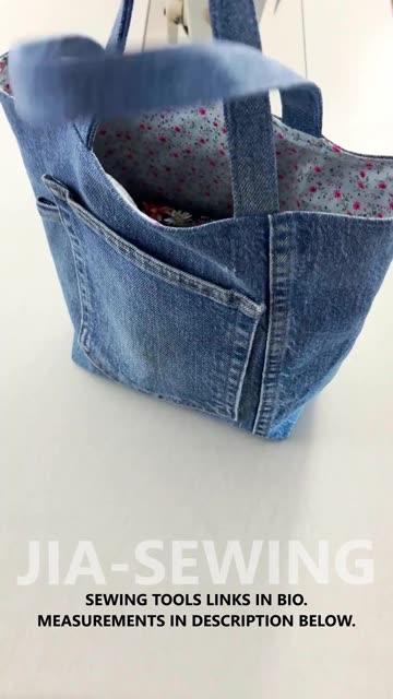 Denim Shoulder Bag👖👜✨ | DIY | Quick Sewing Tips No.353