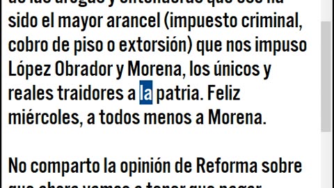 Eliminación del Narco Mexicano por Trump es un bien mayor que incluso compensaría aranceles