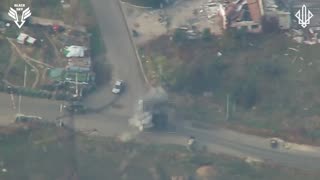 Drone Strike on a Russian Cargo Truck 40km From Front Lines