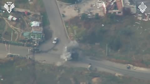 Drone Strike on a Russian Cargo Truck 40km From Front Lines